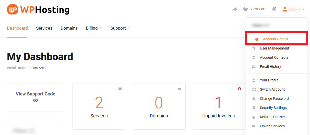 how to update your account profile: account details