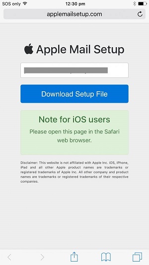 to configure email on older Apple devices