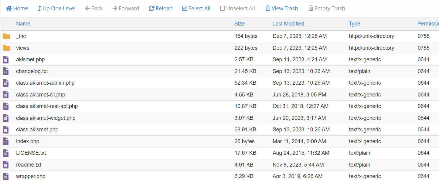 check cPanel disk usage