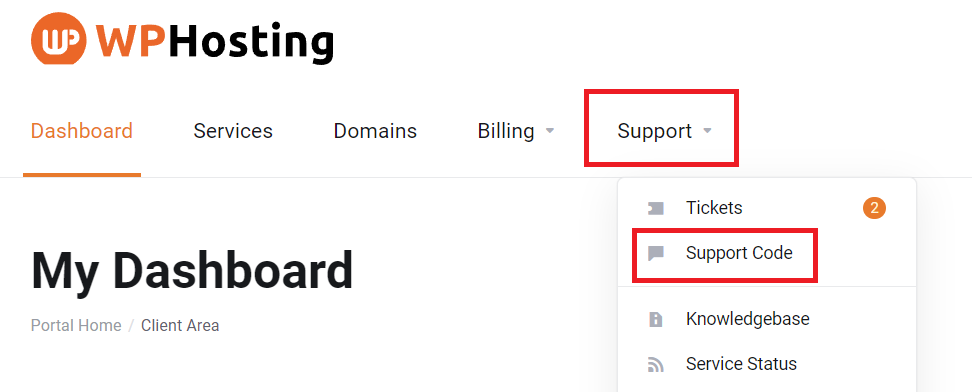 How to find my Support Code