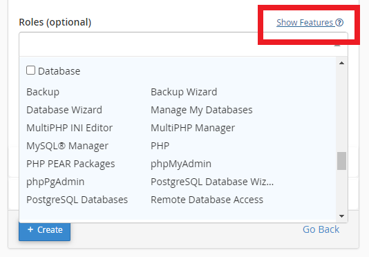 create a cPanel Teams user