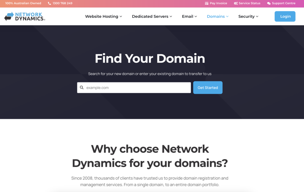register and manage your domain name