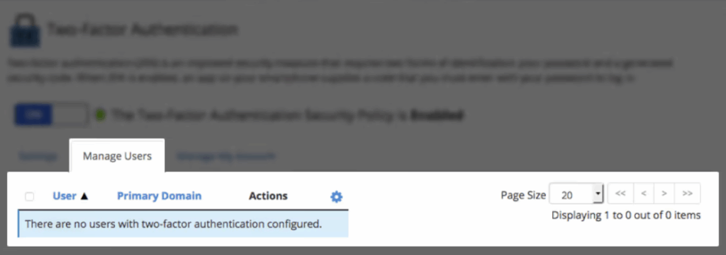 2FA on WHM cPanel servers