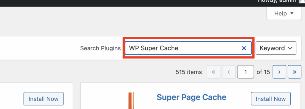 install and use WP Super Cache