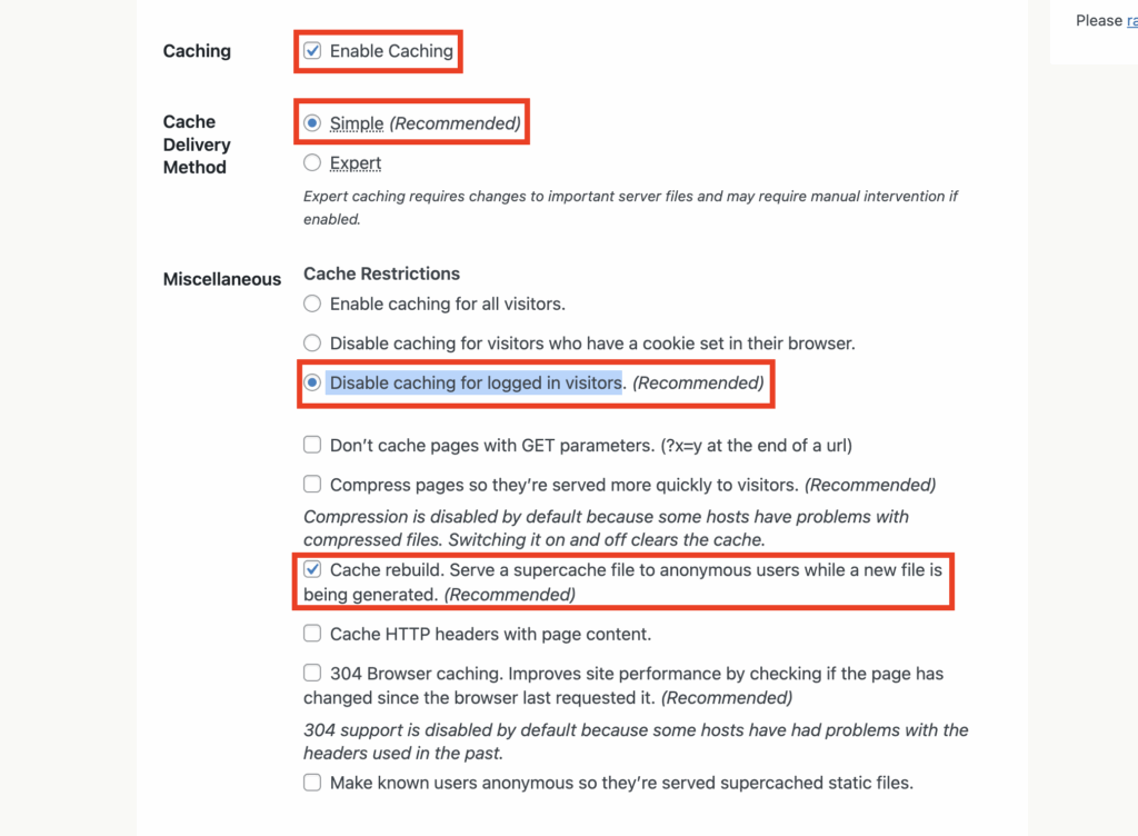 install and use WP Super Cache